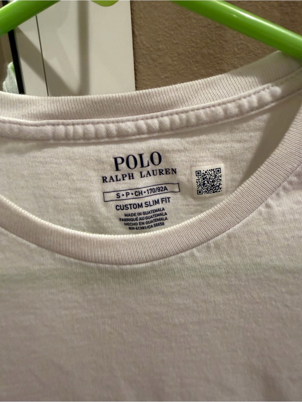 Polo by Ralph Lauren White Custom Slim Fit Crew Neck Shirt